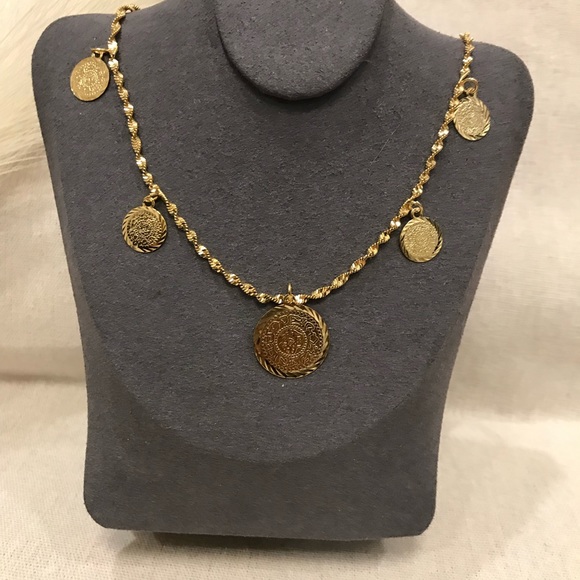 New- Lira Jewelry Set For Women, Coin Jewelry Set, Middle East Jewelry, Arab - Picture 7 of 7